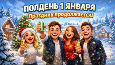 Полдень 1-го января 🍺 | Праздник продолжается 🎉 Веселье, юмор и танцы 💃😂