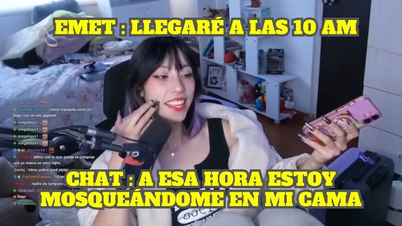EMETSUKI ANUNCIA SU HORA DE LLEGADA Y EL CHAT DICE QUE ES MUY TEMPRANO