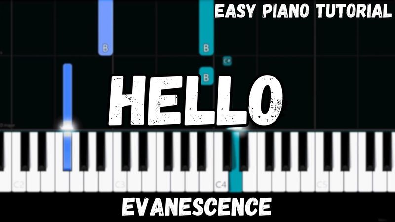Evanescence - Hello (Easy Piano Tutorial)