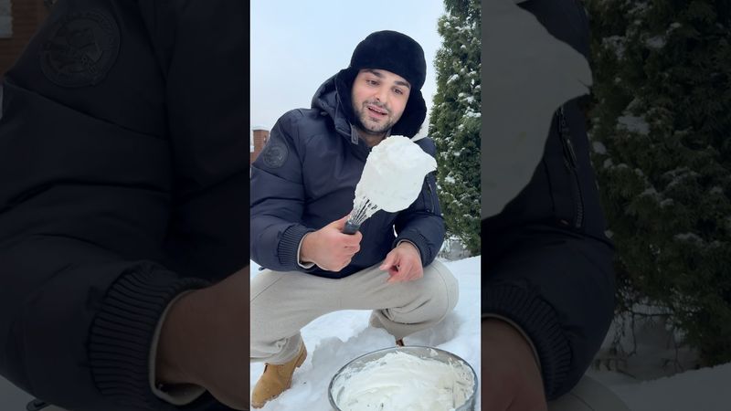 Мороженное в снегу