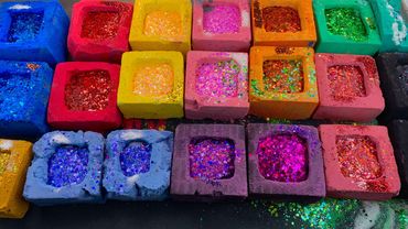 Colorful Pigment Chalk & Glitter Art | A Heartfelt Birthday Thank You
