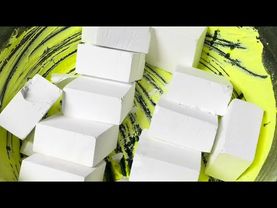 Pasted Neon Yellow Bowl with Fresh Chalk