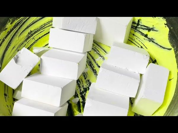 Pasted Neon Yellow Bowl with Fresh Chalk