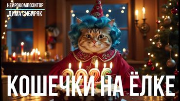 КОШЕЧКИ НА ЁЛКЕ - Дима Сибиряк. Новый год и Рождество! Merry Christmas Happy New Year #music #cats