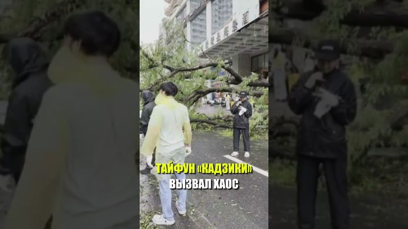 Мощный тайфун обрушился на побережье китайского острова Хайнань