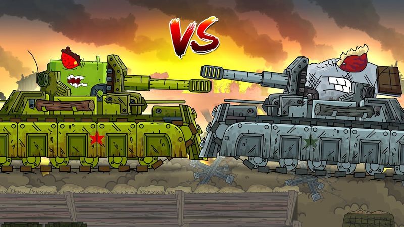 KV-35 vs Tiger-35. Children Monsters - Cartoons about tanks