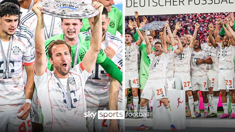 Harry Kane FINALLY has his hands on silverware as Bayern Munich lift the Bundesliga title 🏆