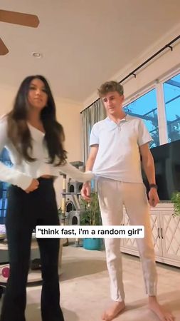 Think fast i’m a random girl 😂😂😂 #prank #scareprank #scarecam #funny ...