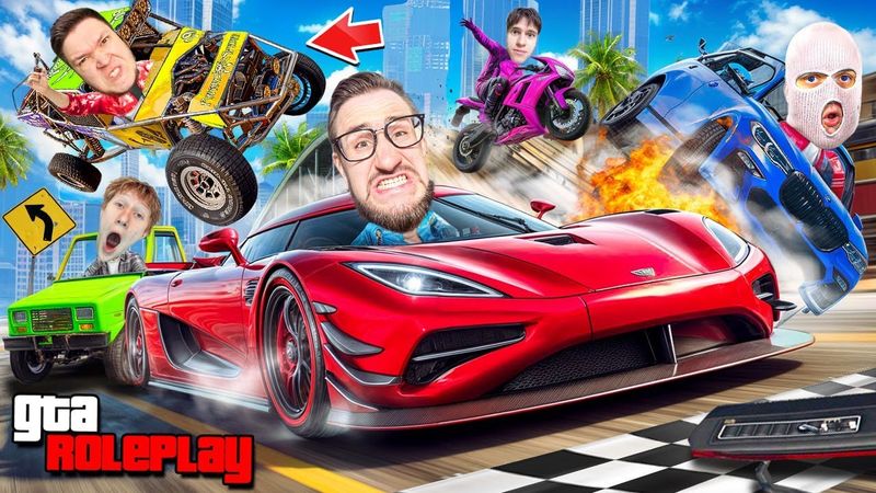 ОТБЕРИТЕ У НИХ ПРАВА! ТАК НЕЛЬЗЯ ВОДИТЬ! 5 ЭКСТРЕМАЛЬНЫХ ГОНОК vs 15.000.000$! (GTA 5 RP)