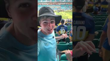 🎥 BENJA CALERO y ARQUERO SIN GUANTES  llegaron al estadio y la fiesta ya empezó. 💛💙