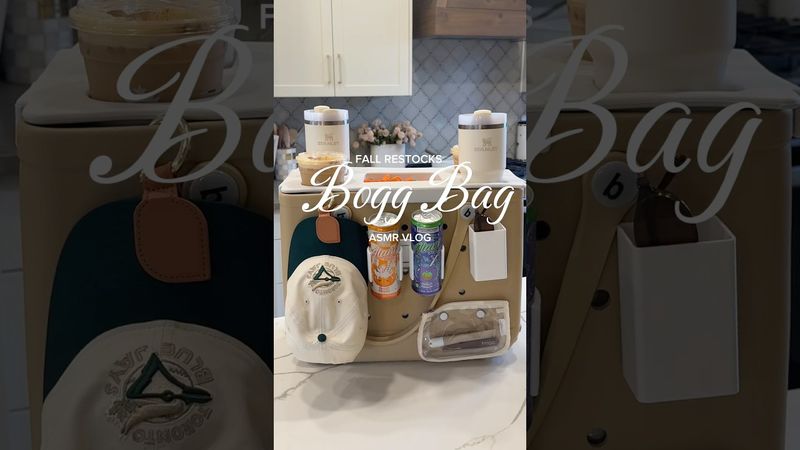 Restocking my fall Bogg bag  🍂🧸  #boggbagaccessories #boggbags #fall2025 #restockasmr #packwithme