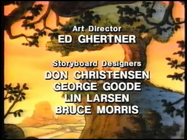 Титры "Новые приключения Винни-Пуха" (1989)