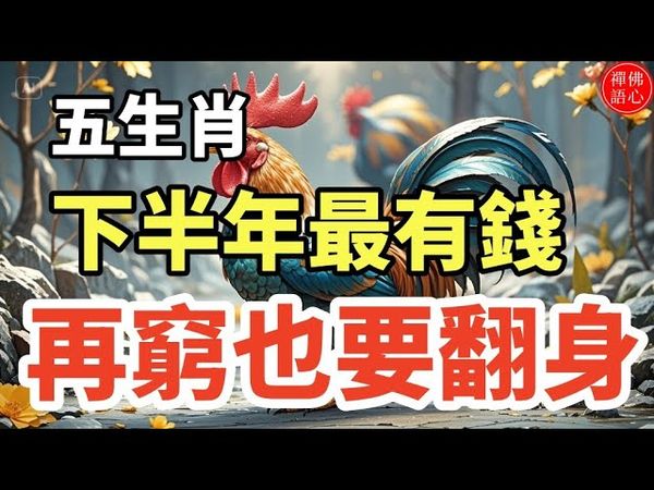 五生肖 下半年最有錢 再窮也要翻身！#生肖 #財運 #運勢 #屬相 #風水 #命理