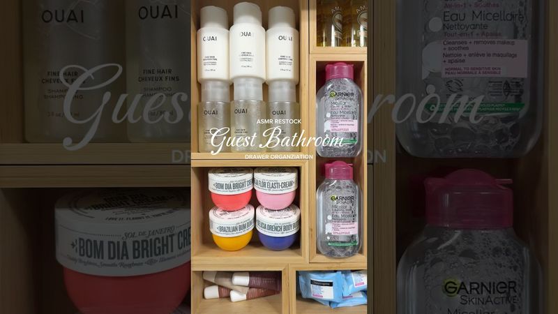 Guest Bathroom Drawer Restock 🕊️ #asmrrestock #guestbathroom #restockasmr #asmrvideo