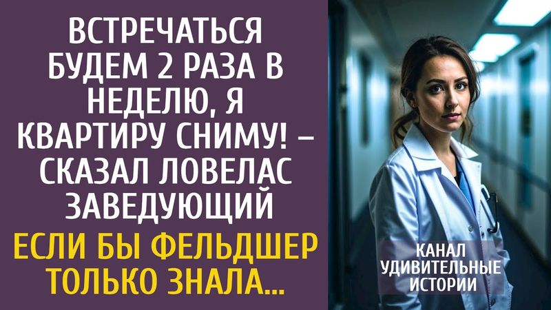 Встречаться будем 2 раза в неделю, я квартиру сниму! – сказал заведующий… Если бы фельдшер знала…