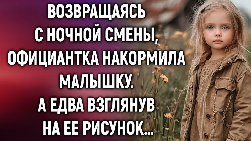 Возвращаясь с ночной смены, официантка накормила малышку. А едва взглянув на ее рисунок…