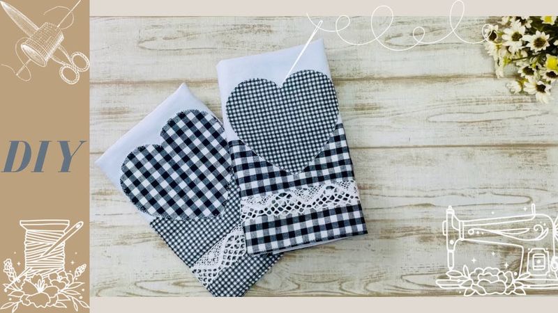 Presenteie com estilo: aprenda passo a passo a fazer lindos panos de prato para presentear.
