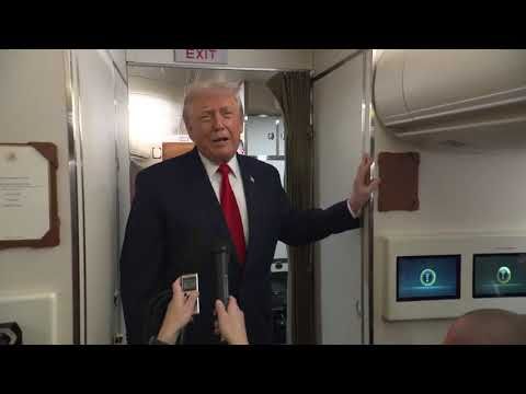 President Trump Gaggles with Press on Air Force One, Dec. 9, 2025