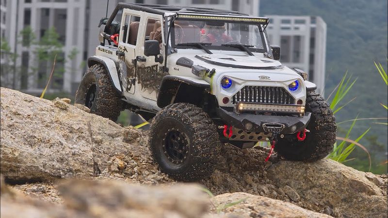 Xtra Speed XS01 Jeep Wrangler - creek rock crawling ASMR 3 #rc #rccar #truck #offroad #4x4 #toys