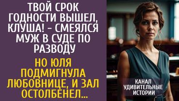 Твой срок годности вышел, клуша! - смеялся муж в суде по разводу… Но Юля подмигнула любовнице…