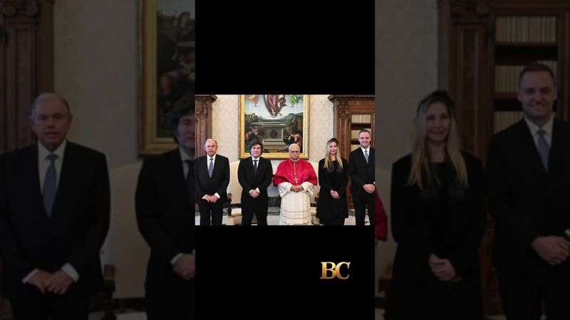 Pope Leo XIV receives the President of Argentina, Javier Milei, at the Vatican