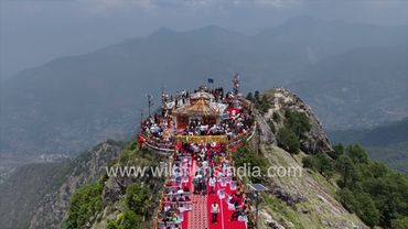 Kartik Swami temple lies on a sharp Himalayan ridge, visited by millions of Hindu devotees annually