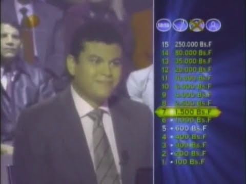 Quién Quiere Ser MILLONARIO Televen (Venezuela) 24/07/2011. Pregunta 8
