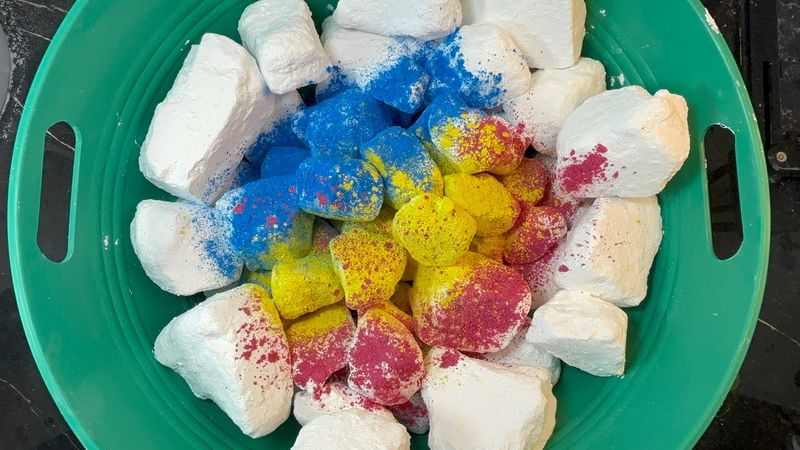 Jumbo Chunk in Bucket | 2 Video in 1 | Pebles Crush | Satisfying