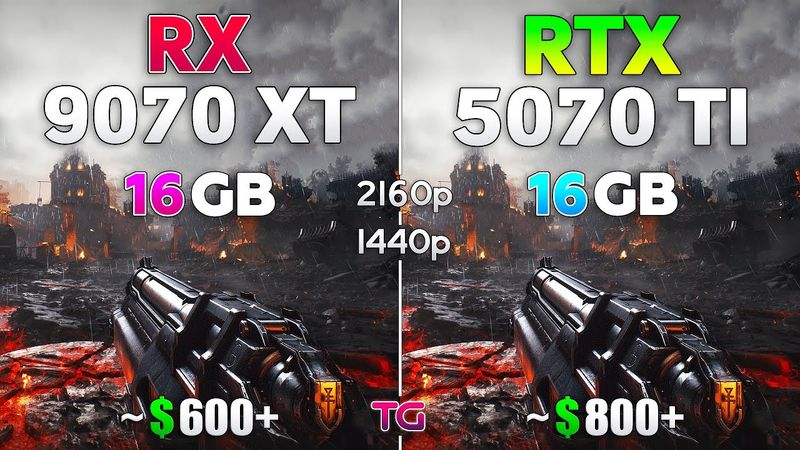 RX 9070 XT vs RTX 5070 Ti - Big Comparison with New Drivers | 1440p & 4K