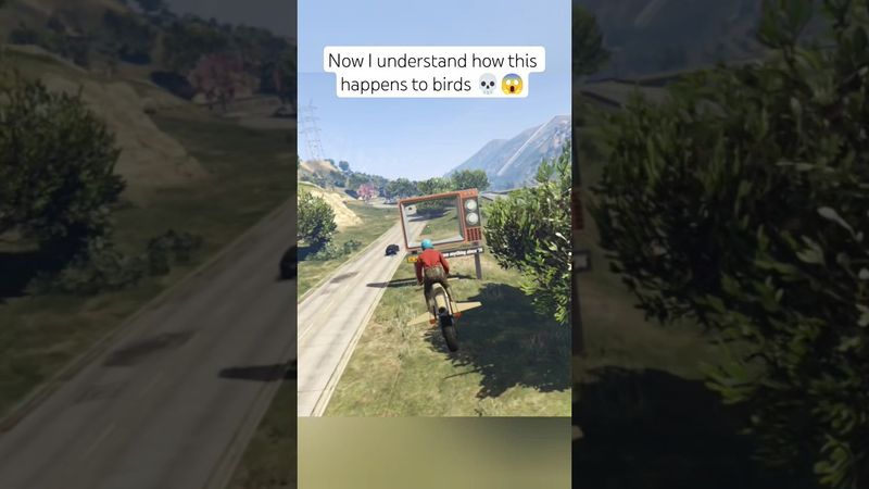 Now I understand how this happens to birds 💀😱 #gtaviral #gtaonline #gta5online #gtacars #shorts