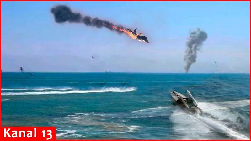 For first time in world, Ukrainian sea drone shot down Russian Su-30 in Black Sea with P-73 rocket