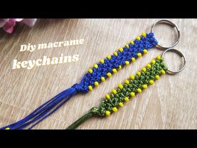 DIY macrame friendship keychains / Square Knot/ keychain.