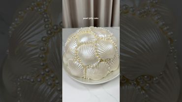 making a pearl jelly cake🐚🩵✨🤍 #jelly #jellycake #dessert #asmr #satisfying