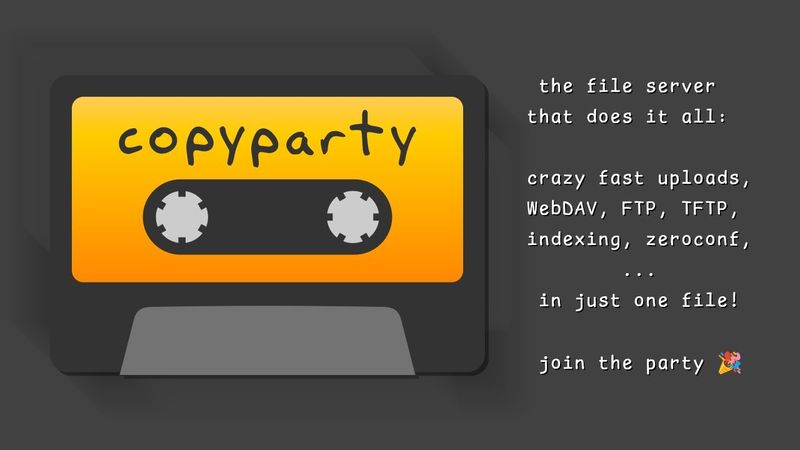 introducing copyparty, the FOSS file server