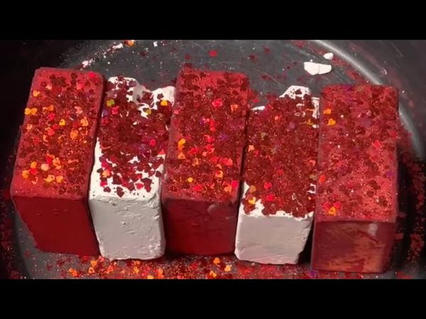 Fresh Red & White Gym Chalk with Red Glitter ❤️