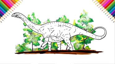 How to Draw Apatosaurus | Drawing and Coloring