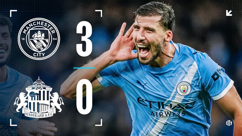 HIGHLIGHTS! Dias strike kickstarts comprehensive victory over Sunderland | Man City 3-0 Sunderland