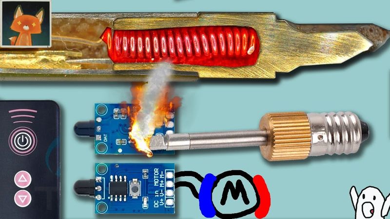 🔥Это работает? ПАЯЛЬНИК для фонарика, САМОЕ БЮДЖЕТНОЕ дистанционное управление двигателем.