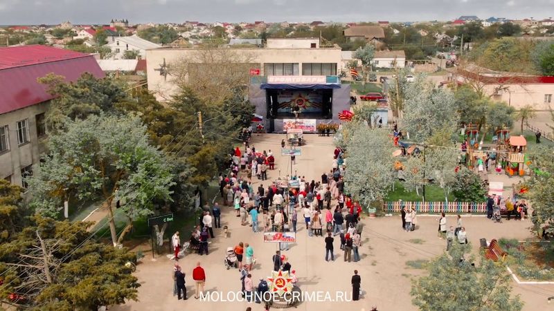 Клип - аэросъемка. Крым. Село Молочное - 9 мая 2019 г