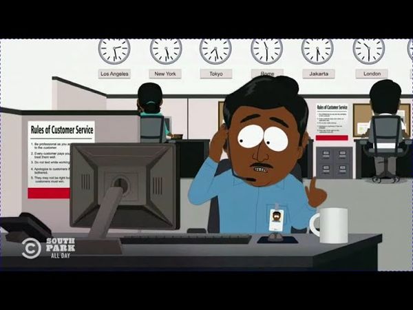 Customer Service Vindaloop |  South Park | Steve