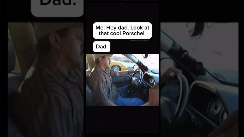 He beat the Porsche tho 🤣🤣🤣 @Reenieandfam #subscribe #funny #memes #dad #porsche #race #sub