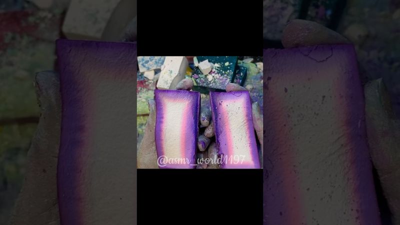 Purplink #oddlysatisfying #crunchycrumbles #relax #soap #slime #satisfying #viralvideo #dyedgymchalk