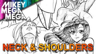 How To Draw NECK SHOULDERS & HEAD LOOKING UP FOR GIRLS IN ANIME MANGA