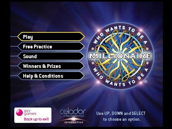 Who Wants to Be a Millionaire UK 2006 Sky Gamestar John Carpenter Game #9