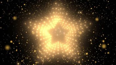 Футаж Золотые звезды переход 2