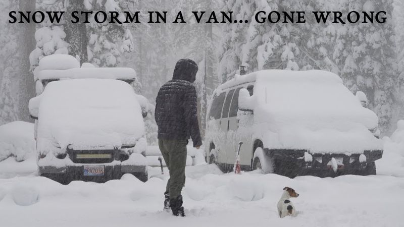 Mountain Snow Storm Camping in a Van...  this went very wrong.