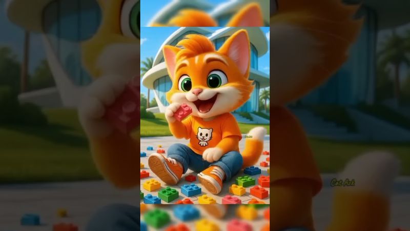 saudara kucing putih sakit perut karena Lego #kucing #pecintakucing #kucinglucu #komedi #lucu