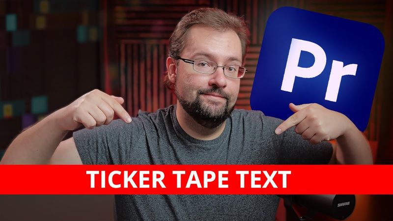 How To Create A Ticker Tape Text Animation In Premiere Pro