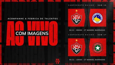 🎥 AO VIVO E COM IMAGENS: RODADA DUPLA | SUB-15 E SUB-17 | QUARTAS DE FINAL DO BAIANO 2025