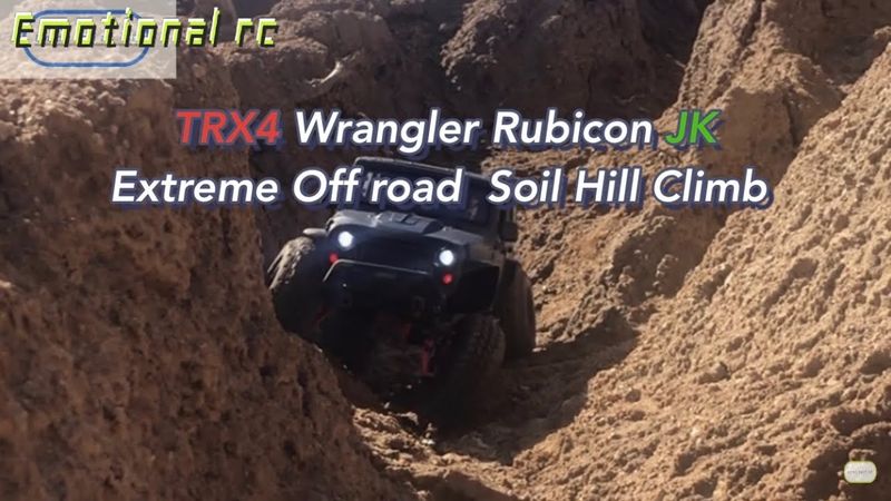 Traxxas TRX4 Jeep Wrangler rubicon Extreme offroad & Soil hill climb trail Rc car